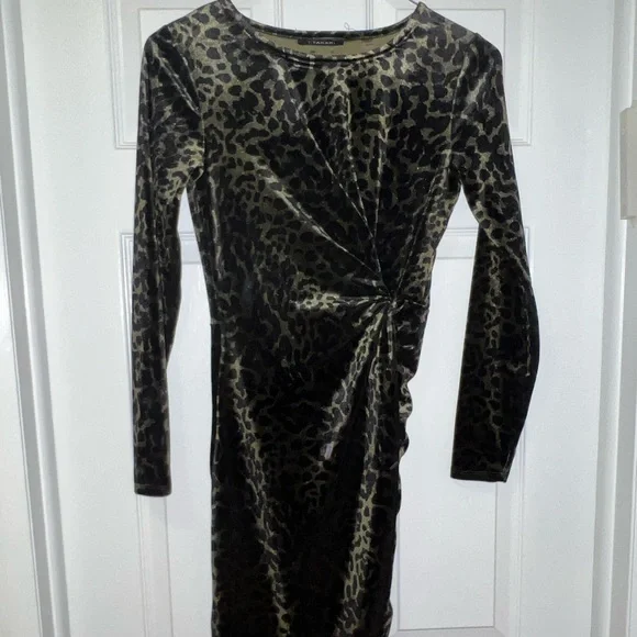 tahari green velvet dress Emerald Green Velvet Cut-Out Gown main image 1